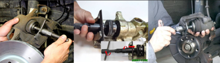 Bremskolbenrücksteller Set 12-tlg. – Bremssattel Werkzeug für PKW mit Adapterplatten im Koffer | YZ-6021 | Brand7