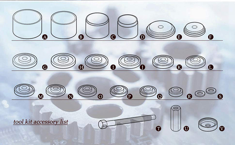 Radlager Werkzeug 23-tlg. für Antriebswellen & Radnaben | YZ-6028