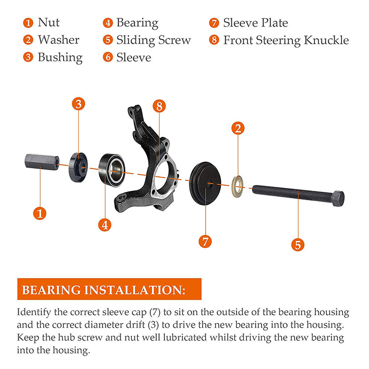 Radlager Werkzeug 23-tlg. für Antriebswellen & Radnaben | YZ-6028