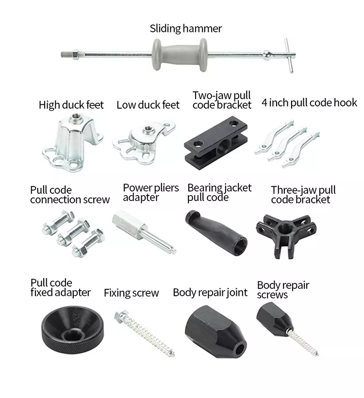 Gleithammer Abzieher-Set 16-tlg. für Lager, Buchsen & Karosseriearbeiten | YZ-6035