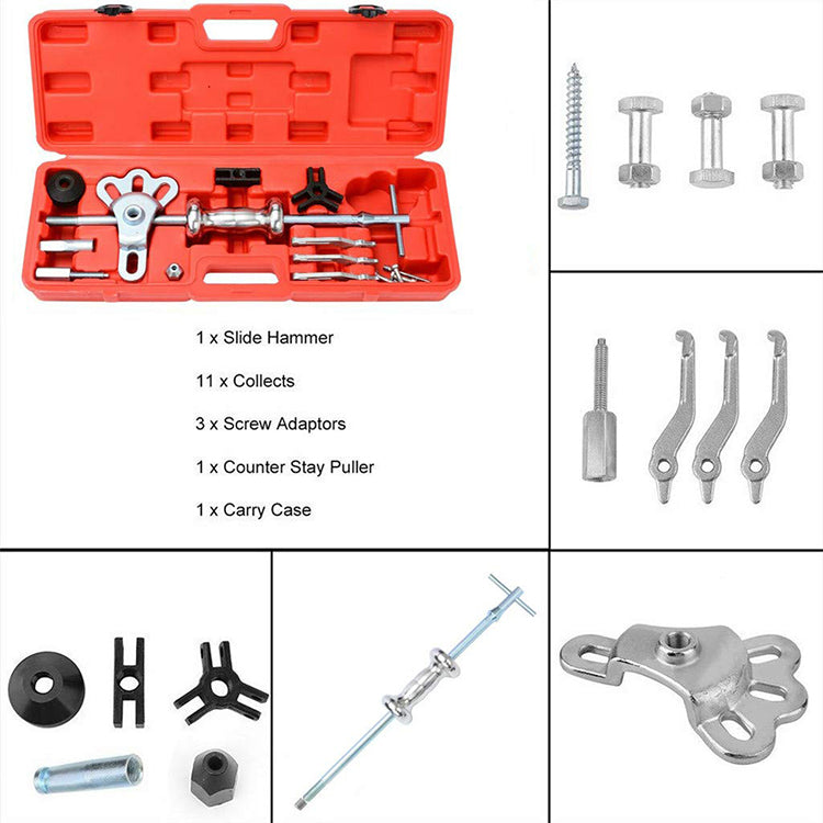Gleithammer Abzieher-Set 16-tlg. für Lager, Buchsen & Karosseriearbeiten | YZ-6035