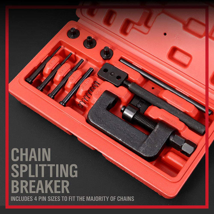 Kettenniet-Werkzeug Set 13-tlg. für Motorradketten, Antriebsketten & Steuerketten | Brand7 YZ‑6038