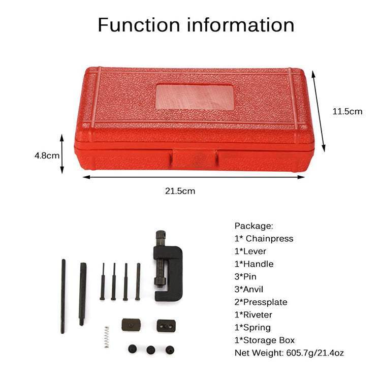 Kettenniet-Werkzeug Set 13-tlg. für Motorradketten, Antriebsketten & Steuerketten | Brand7 YZ‑6038