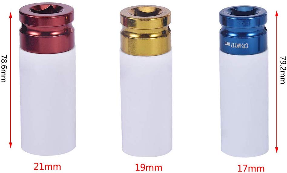 Radschlagschrauber-Stecknüsse Set 1/2