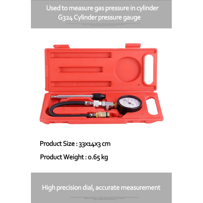 Benzinmotor Kompressions-Tester Set mit Manometer – für präzise Diagnose | YZ-7001A