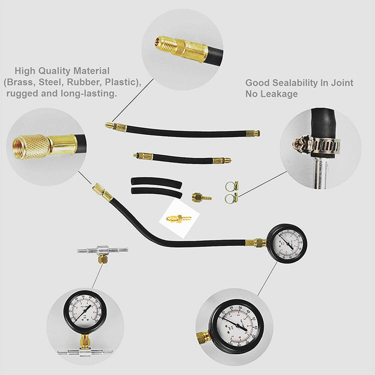 Kraftstoffdruckprüfer TU-114 für Benzin-Einspritzsysteme | YZ-7004