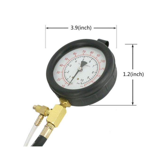 Benzindruckprüfer 0–10 Bar inkl. 30 Adapter für Einspritzsysteme | YZ-7005