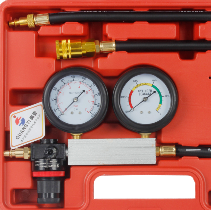 Druckverlusttester für Verbrennungsmotoren inkl. Doppel-Manometer | YZ-7014
