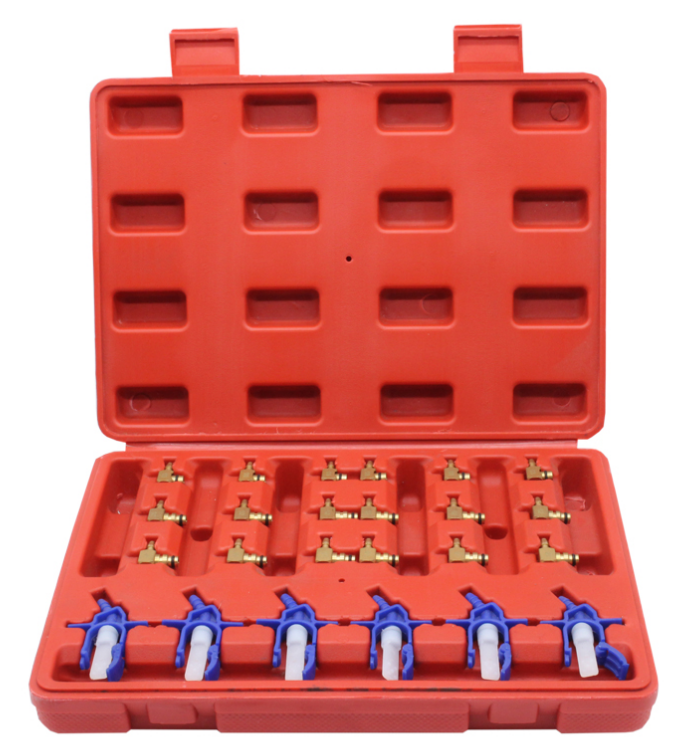 24-tlg. Injektor-Durchflussmesser Adapter-Set für Common-Rail Diesel | YZ-7015A