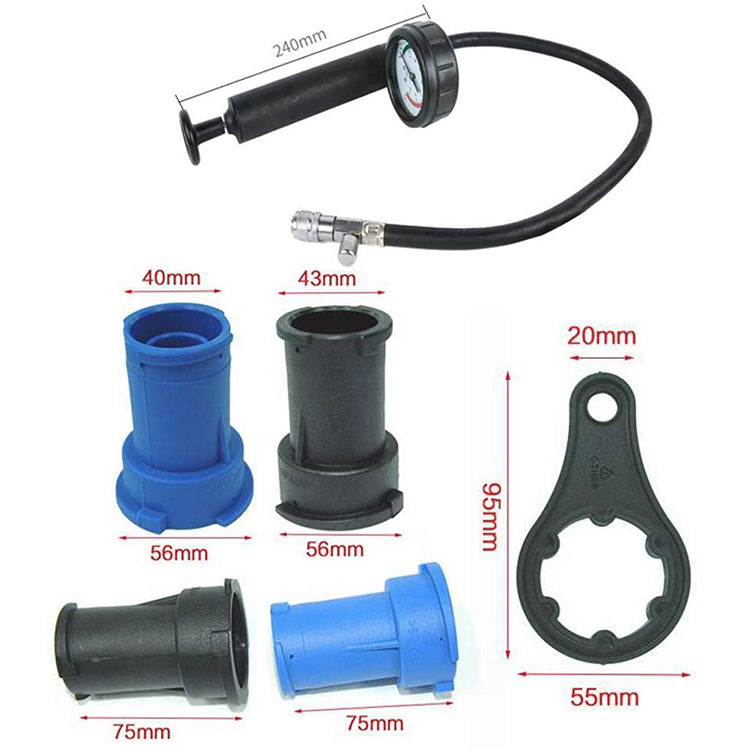 Kraftfahrzeugwassertank Leck-Suchgerät 18-tlg. BRAND7 | YZ-8002