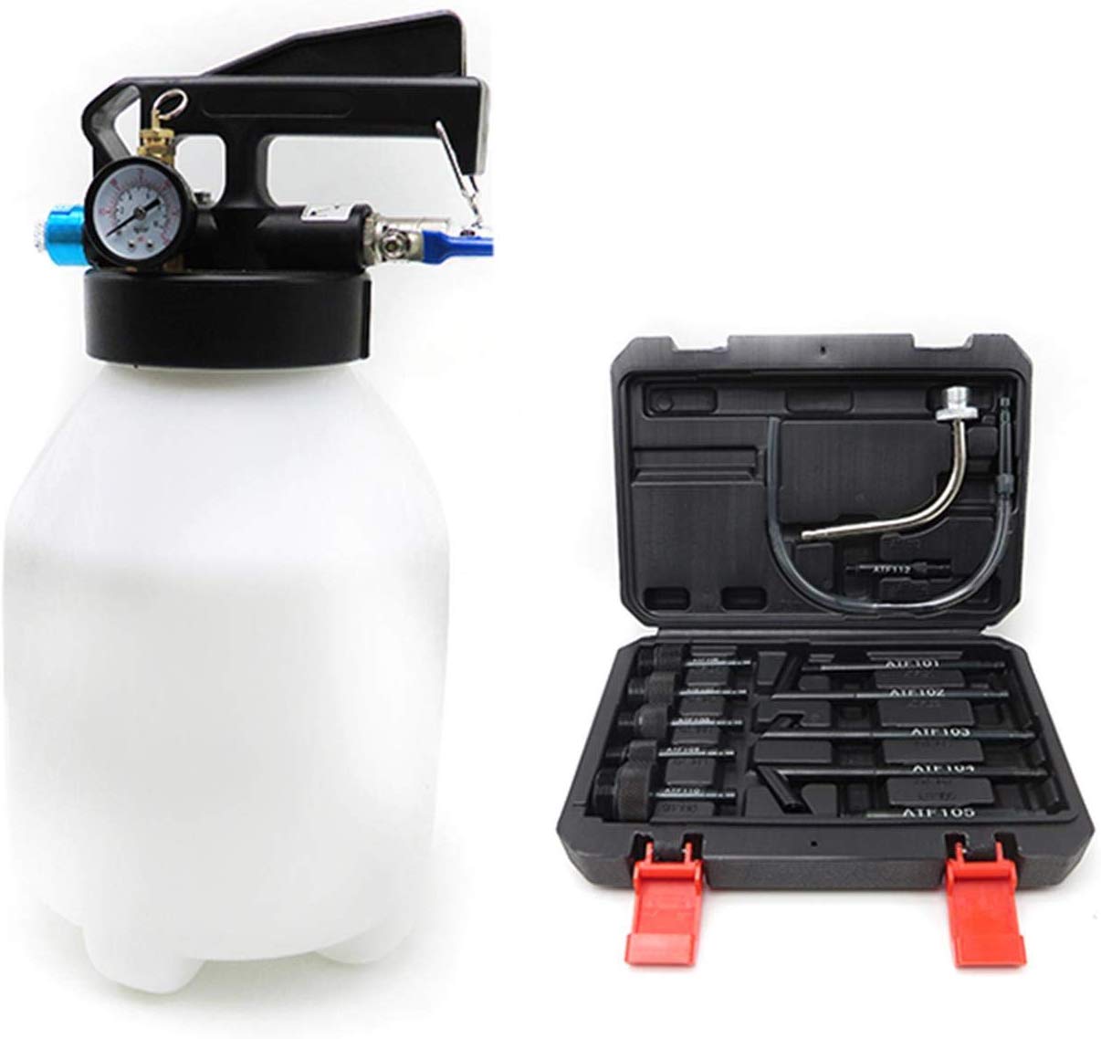 Getriebeöl-Einfüllgerät 6 L – Druckluftbetriebenes Profi-Set mit 13 ATF-Adaptern Brand7 YZ-9017