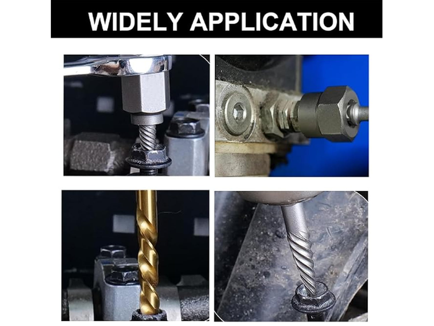 40-teiliges Schraubenausdreher- und Bohrer-Steckschlüssel-Set mit Titanbohrern für Schrauben & Muttern | B7-1719