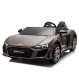 Audi R8 Spyder Elektroauto für Kinder (24V, Grau) – Lizenziert & Luxuriös