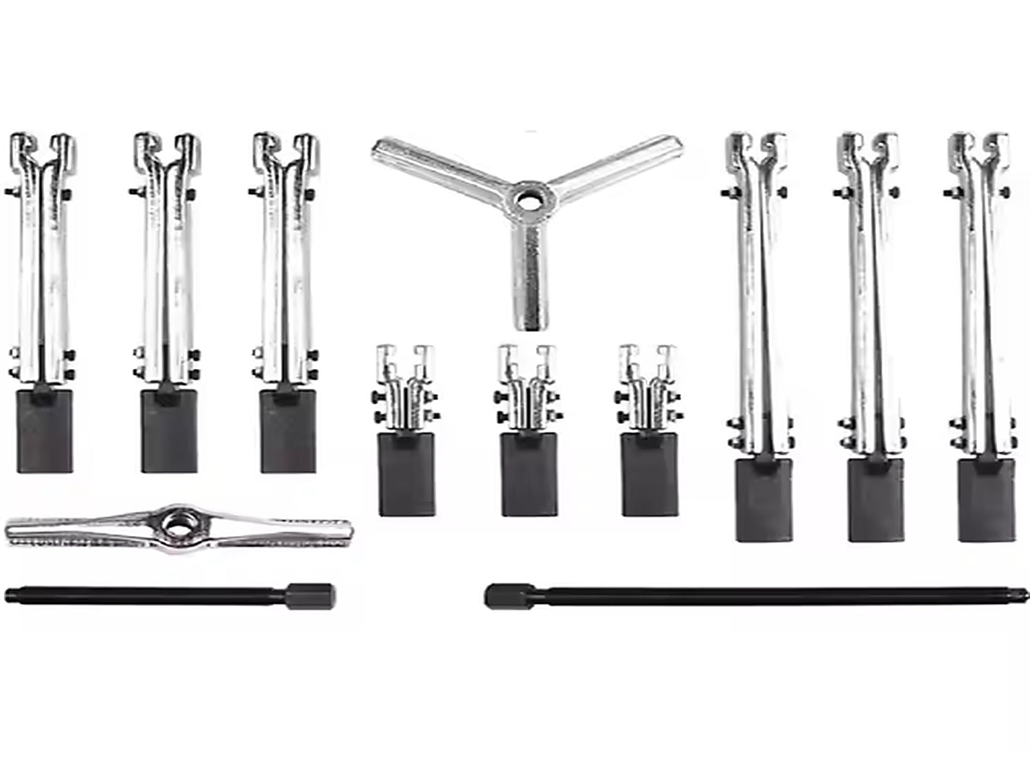 13-tlg. Universal Abzieher-Set – 2-Arm & 3-Arm Abzieher, Radlager-Werkzeug | B7-1472