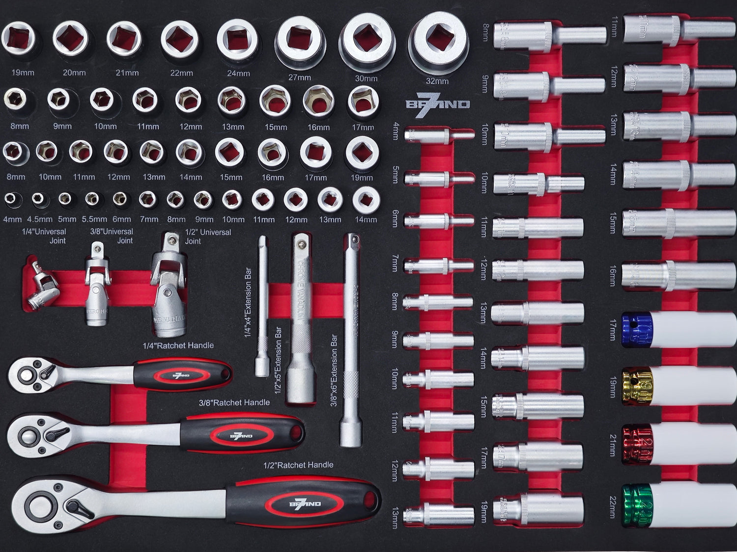 Werkstattwagen 274-teilig – 7 Schubladen, mobil, robust & komplett mit Profi-Werkzeugset