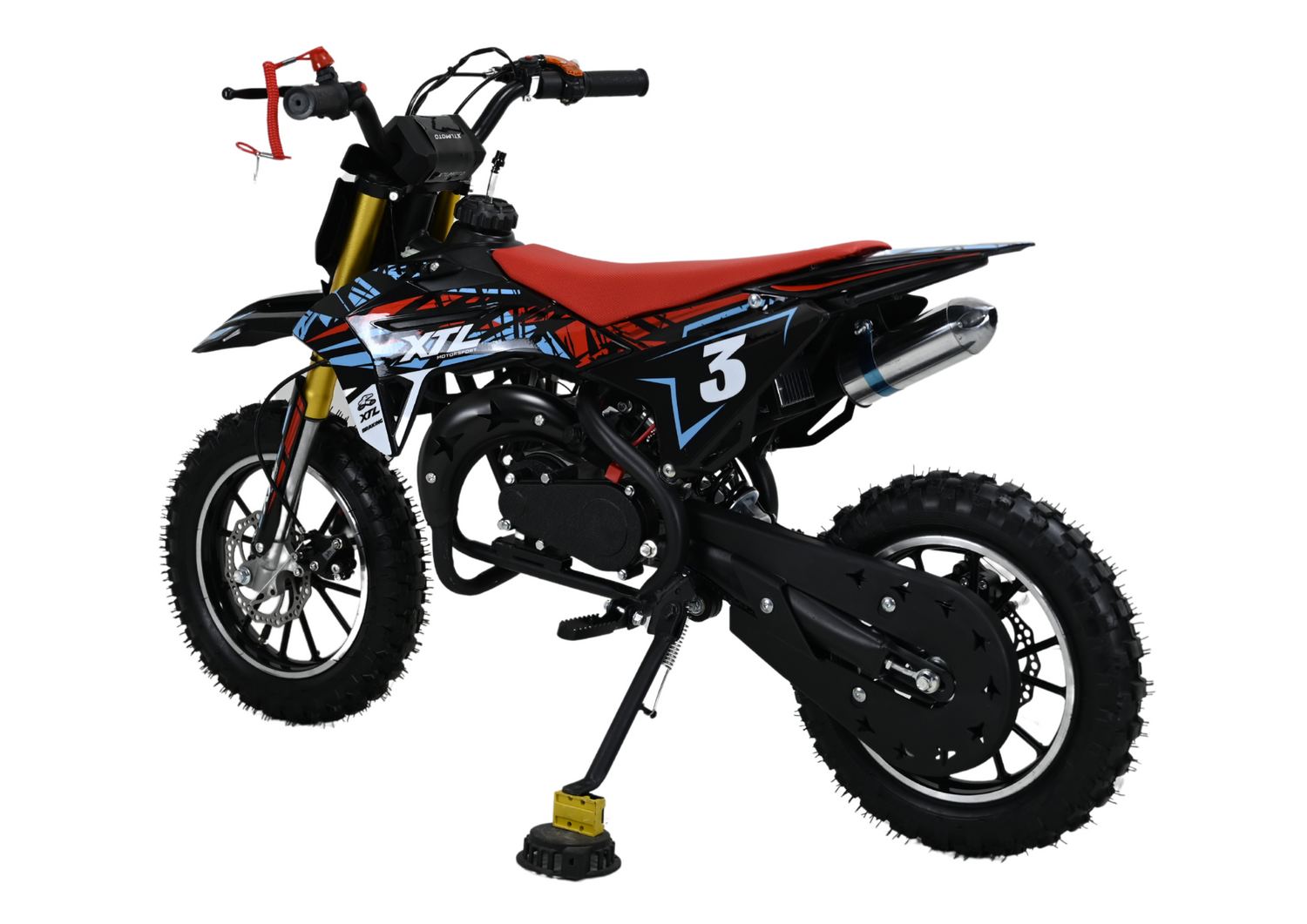 Mini Motocross, Pitbike 49ccm für Kinder (4-8 Jahre) – Offroad-Spaß mit Seilzug (optional mit E-Start + Seilzug)