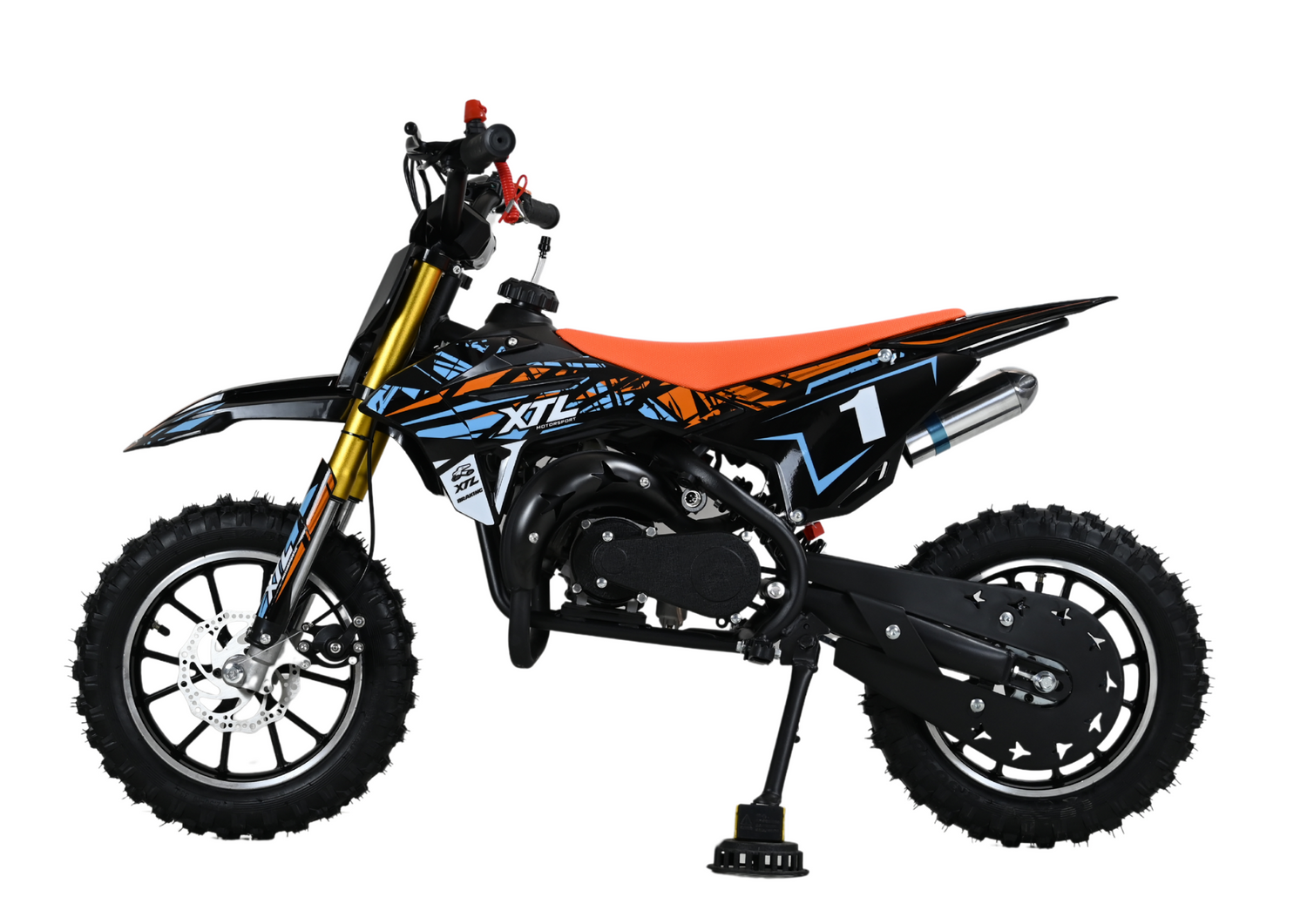 Mini Motocross, Pitbike 49ccm für Kinder (4-8 Jahre) – Offroad-Spaß mit Seilzug (optional mit E-Start + Seilzug)