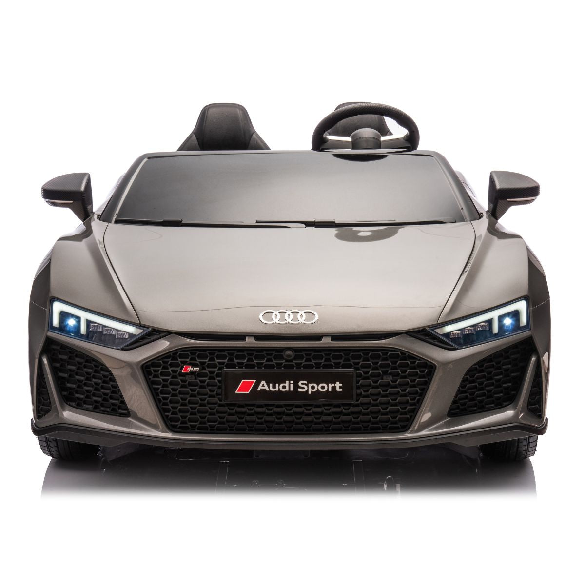 Audi R8 Spyder Elektroauto für Kinder (24V, Grau) – Lizenziert & Luxuriös