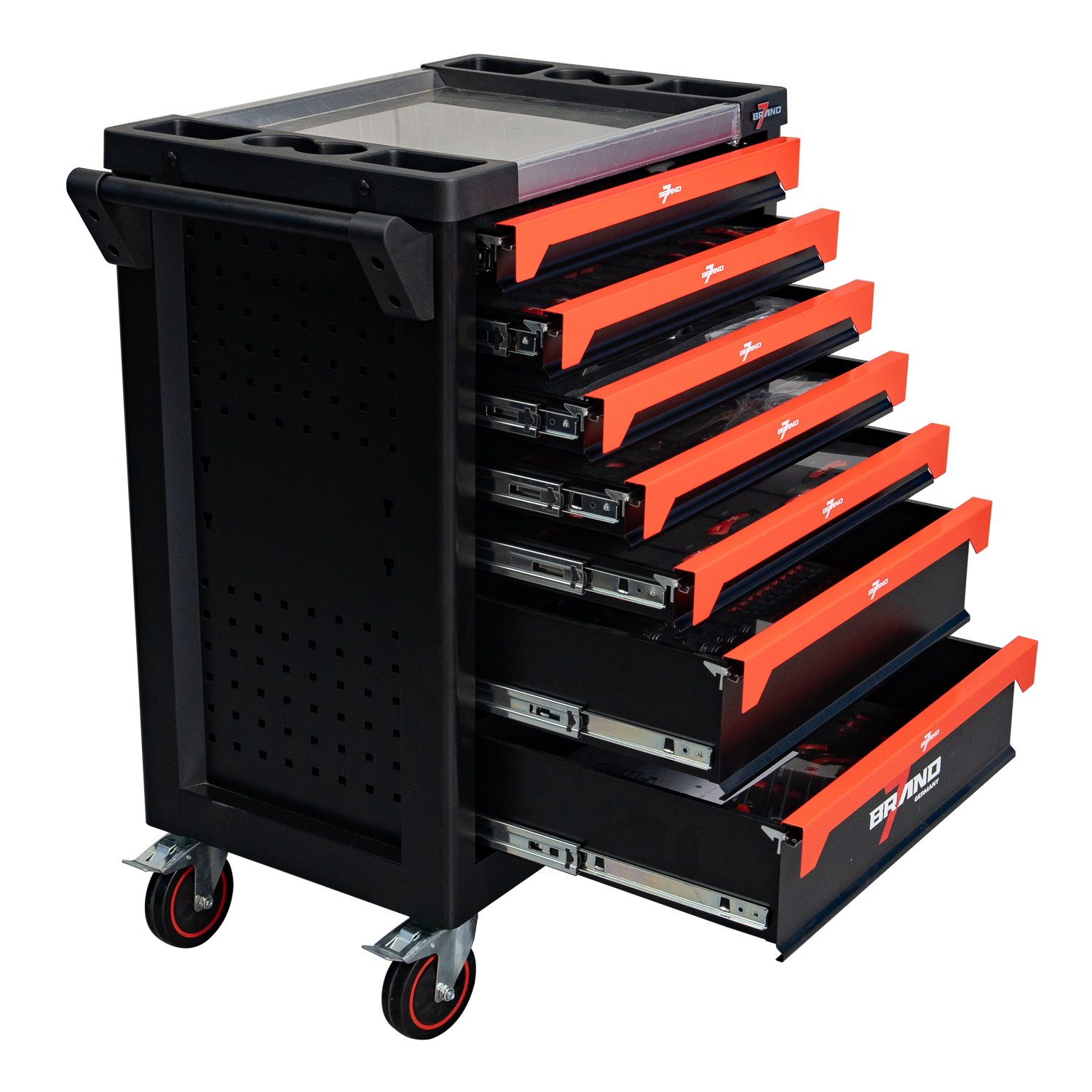 Werkstattwagen 274-teilig – 7 Schubladen, mobil, robust & komplett mit Profi-Werkzeugset
