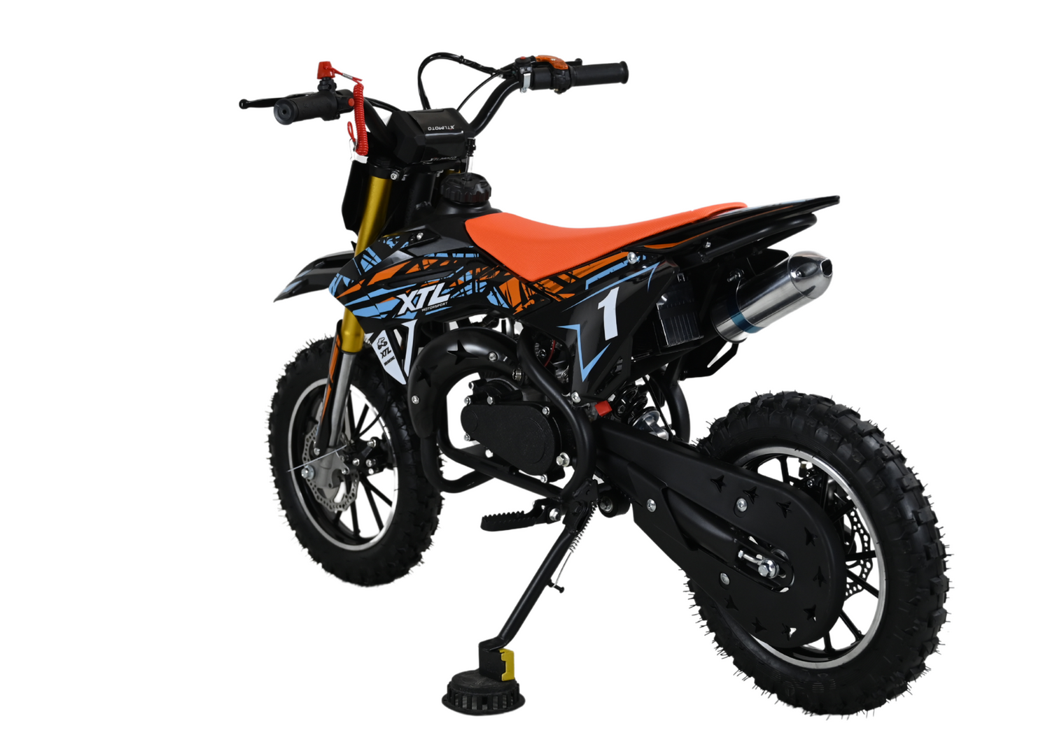 Mini Motocross, Pitbike 49ccm für Kinder (4-8 Jahre) – Offroad-Spaß mit Seilzug (optional mit E-Start + Seilzug)