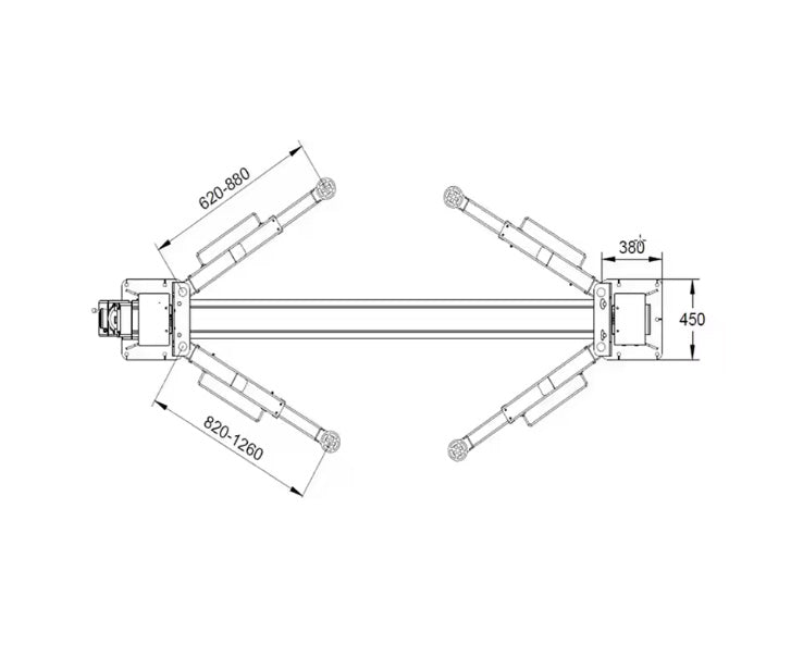 Hebebühne 2-Säulen 5,5T/ 2-Säulen-Autohebebühne mit manueller Entriegelung