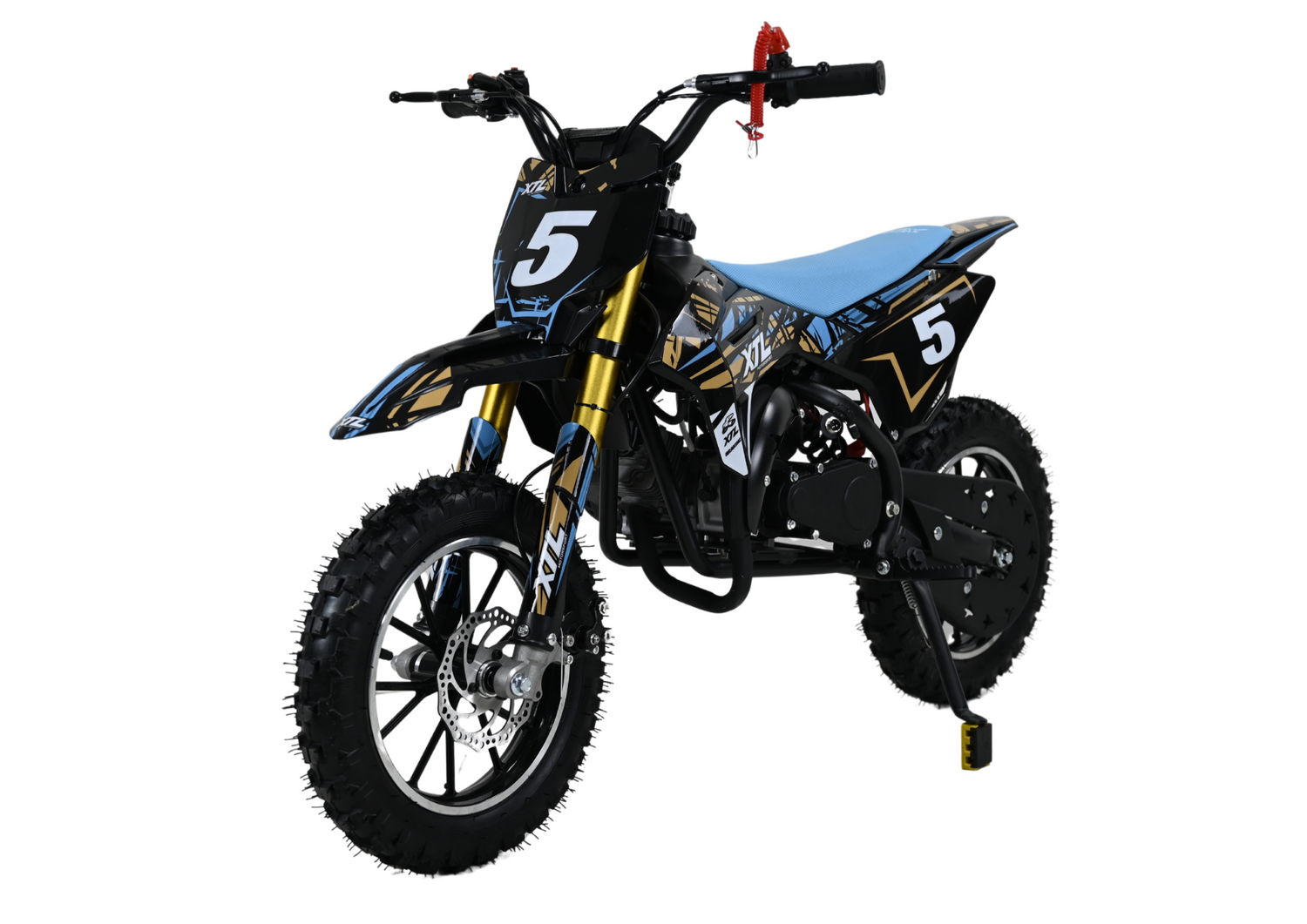 Mini Motocross, Pitbike 49ccm für Kinder (4-8 Jahre) – Offroad-Spaß mit Seilzug (optional mit E-Start + Seilzug)