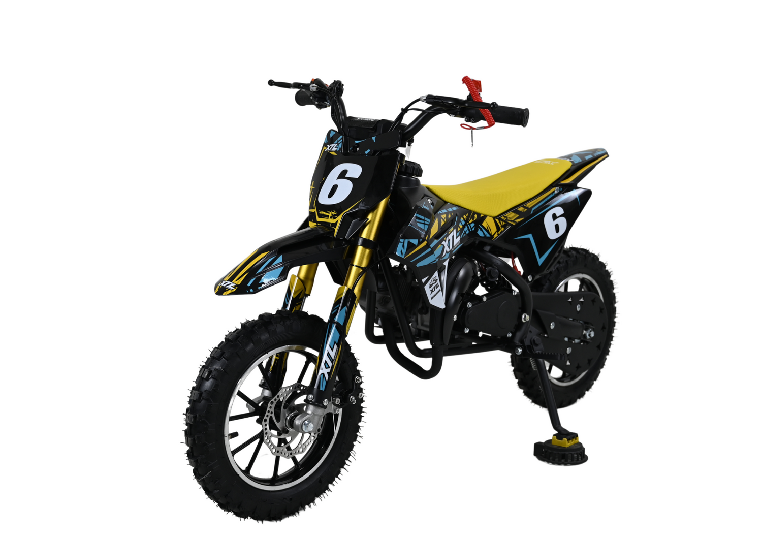Mini Motocross, Pitbike 49ccm für Kinder (4-8 Jahre) – Offroad-Spaß mit Seilzug (optional mit E-Start + Seilzug)