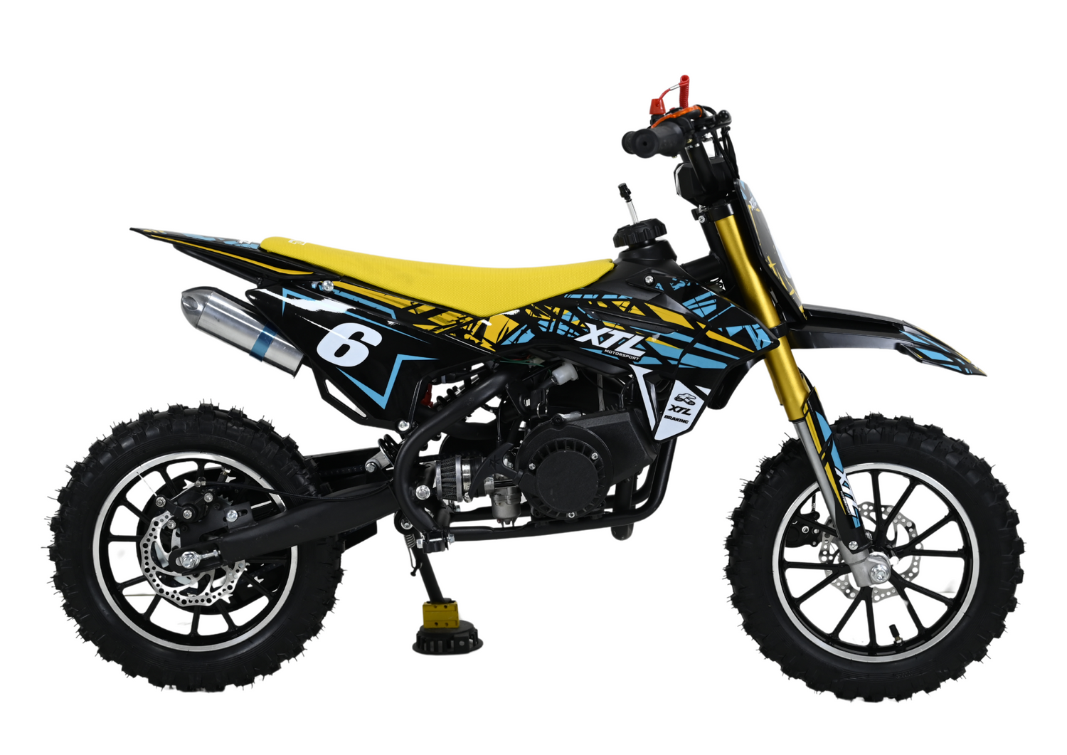 Mini Motocross, Pitbike 49ccm für Kinder (4-8 Jahre) – Offroad-Spaß mit Seilzug (optional mit E-Start + Seilzug)