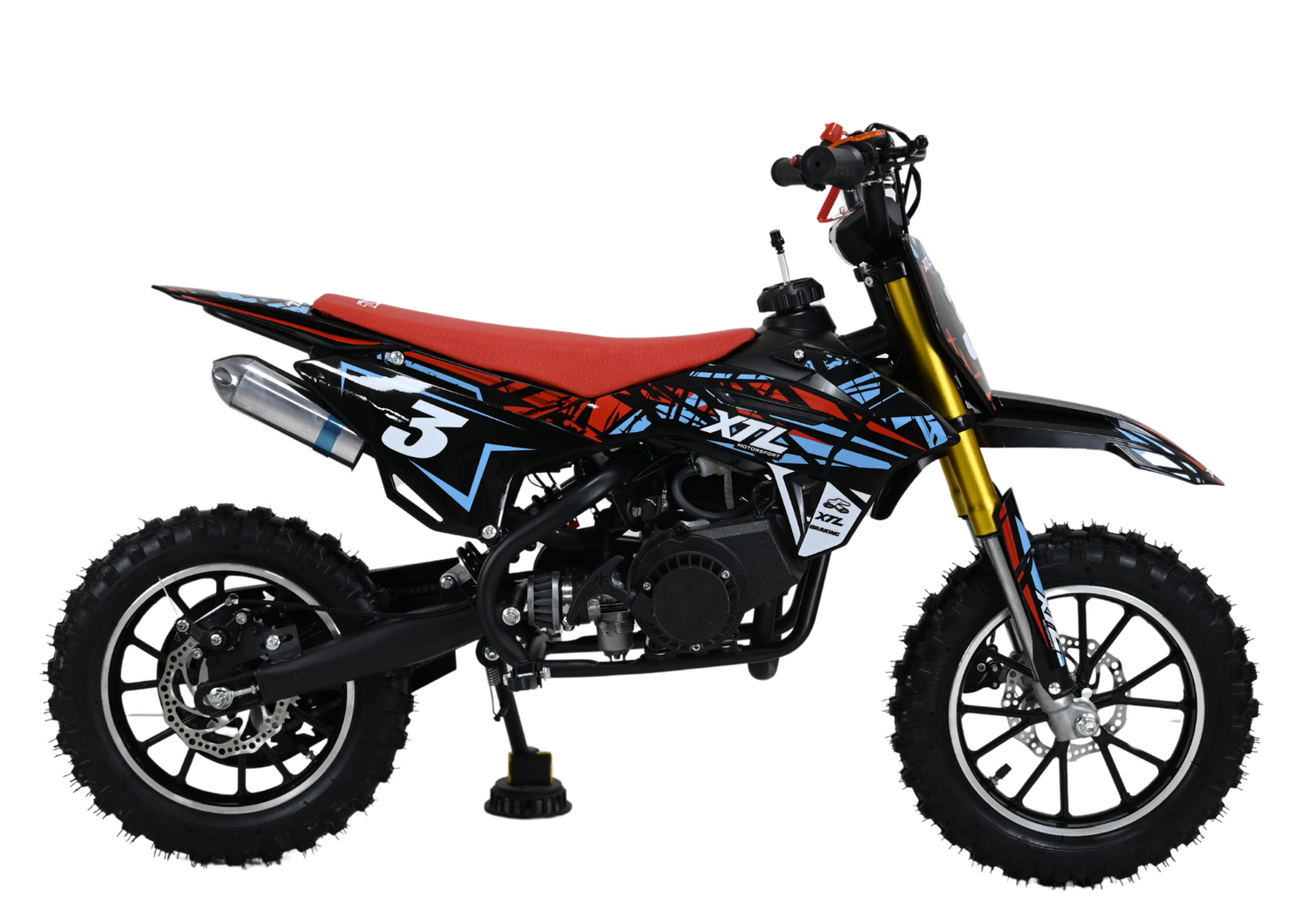 Mini Motocross, Pitbike 49ccm für Kinder (4-8 Jahre) – Offroad-Spaß mit Seilzug (optional mit E-Start + Seilzug)