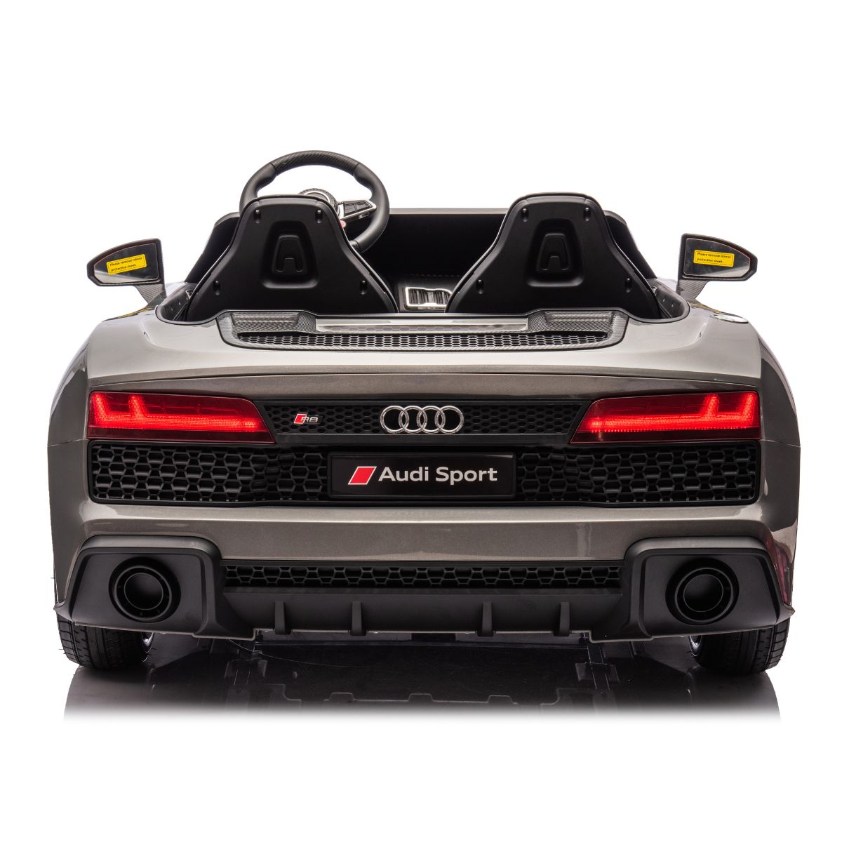 Audi R8 Spyder Elektroauto für Kinder (24V, Grau) – Lizenziert & Luxuriös