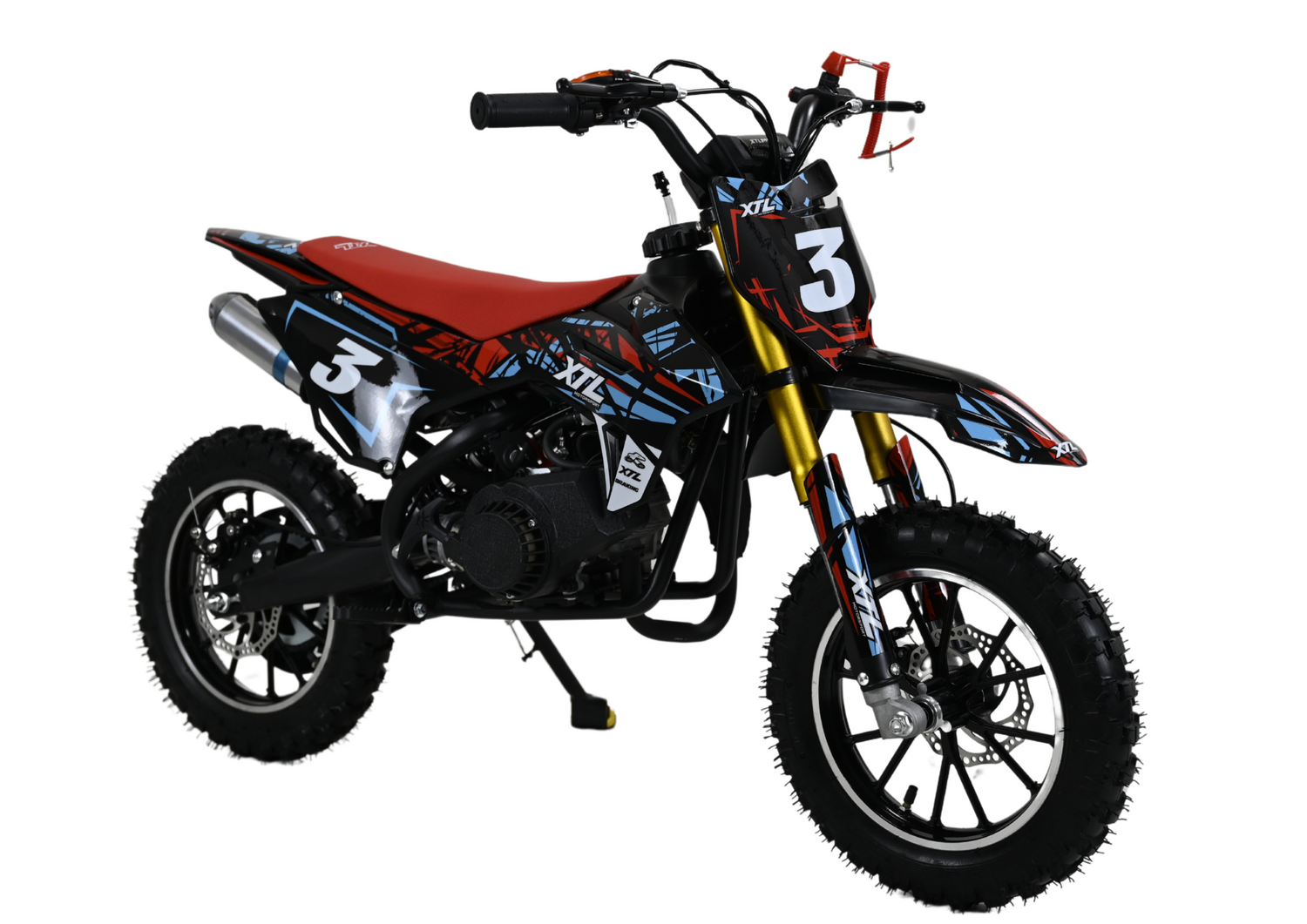 Mini Motocross, Pitbike 49ccm für Kinder (4-8 Jahre) – Offroad-Spaß mit Seilzug (optional mit E-Start + Seilzug)