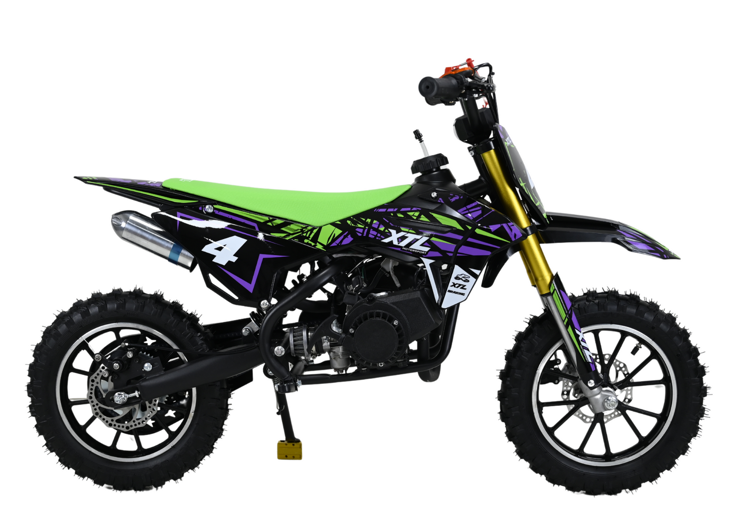 Mini Motocross, Pitbike 49ccm für Kinder (4-8 Jahre) – Offroad-Spaß mit Seilzug (optional mit E-Start + Seilzug)