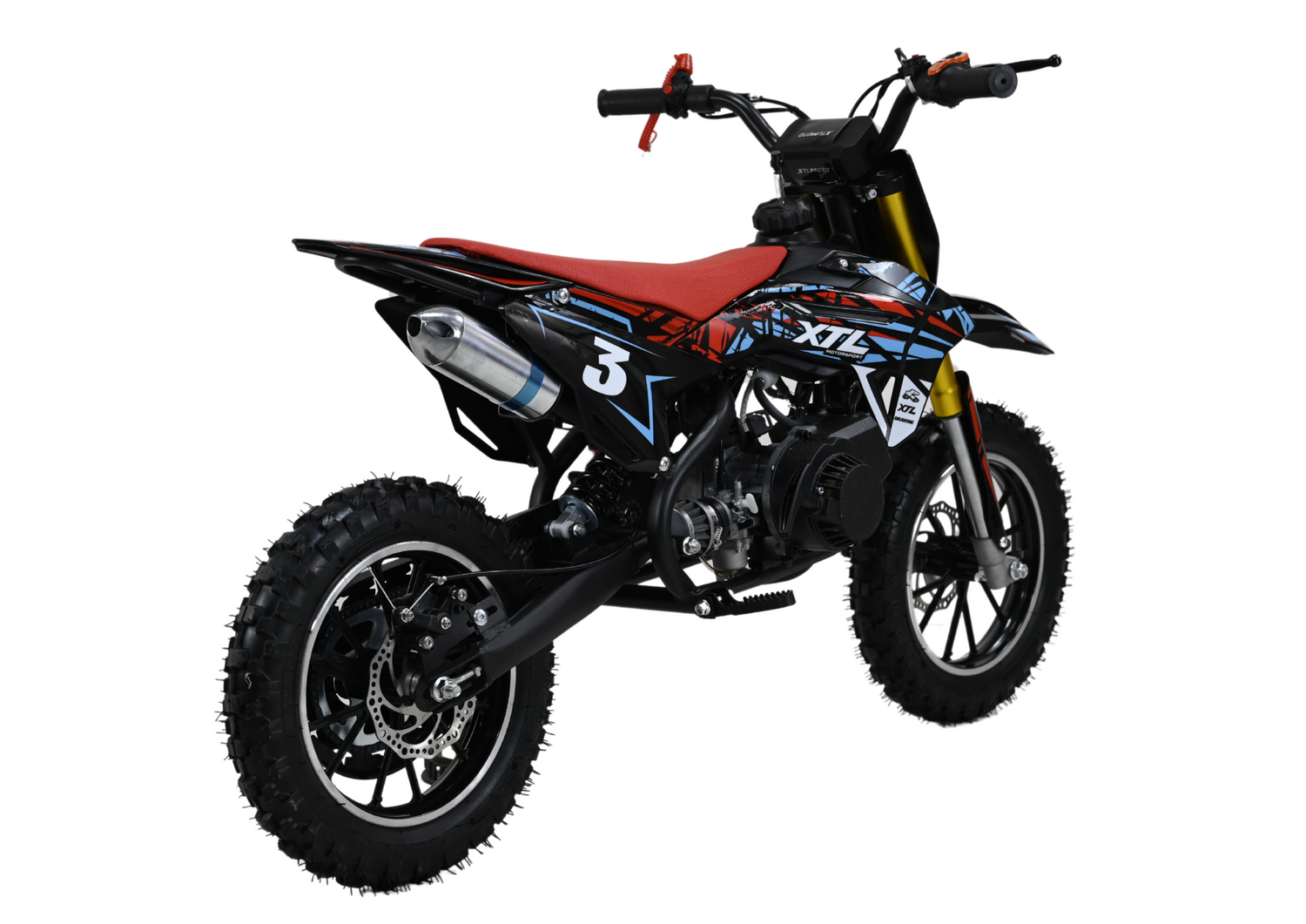 Mini Motocross, Pitbike 49ccm für Kinder (4-8 Jahre) – Offroad-Spaß mit Seilzug (optional mit E-Start + Seilzug)