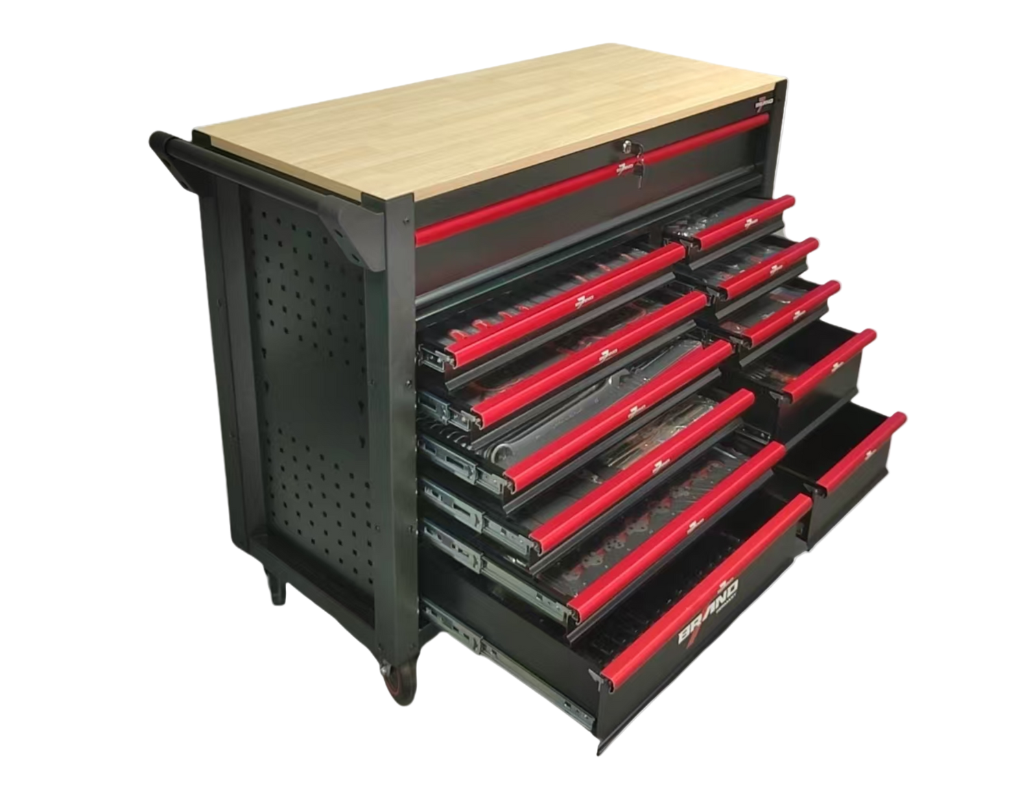 Werkstattwagen BRAND7 527-tlg. Werkzeugsatz – 12 Schubladen, mobil & Profi-Ausstattung