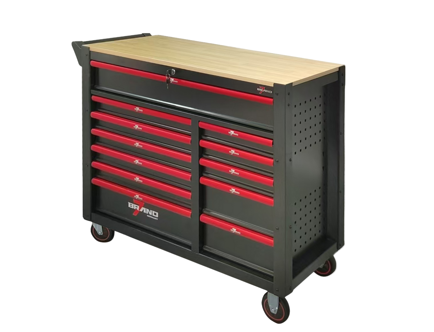Werkstattwagen BRAND7 527-tlg. Werkzeugsatz – 12 Schubladen, mobil & Profi-Ausstattung