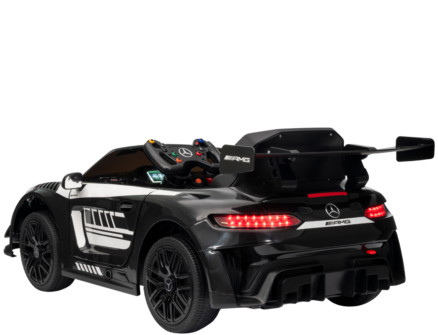 Elektroauto Mercedes AMG GT3 für Kinder 1-3 Jahre – 1-Sitzer mit Fernbedienung & LED-Licht