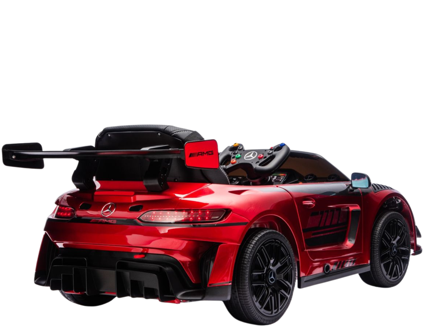 Elektroauto Mercedes AMG GT3 für Kinder 1-3 Jahre – 1-Sitzer mit Fernbedienung & LED-Licht