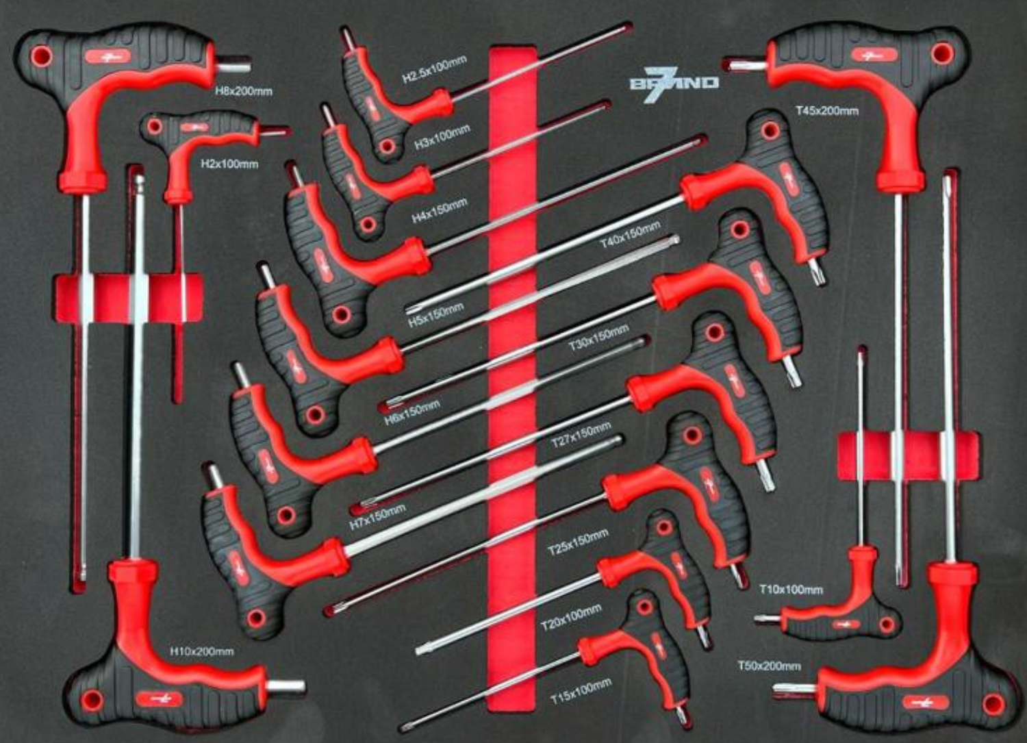 Werkstattwagen mit 309-teiligem – 8 Schubladen mobil & einsatzbereit | B7-7-309