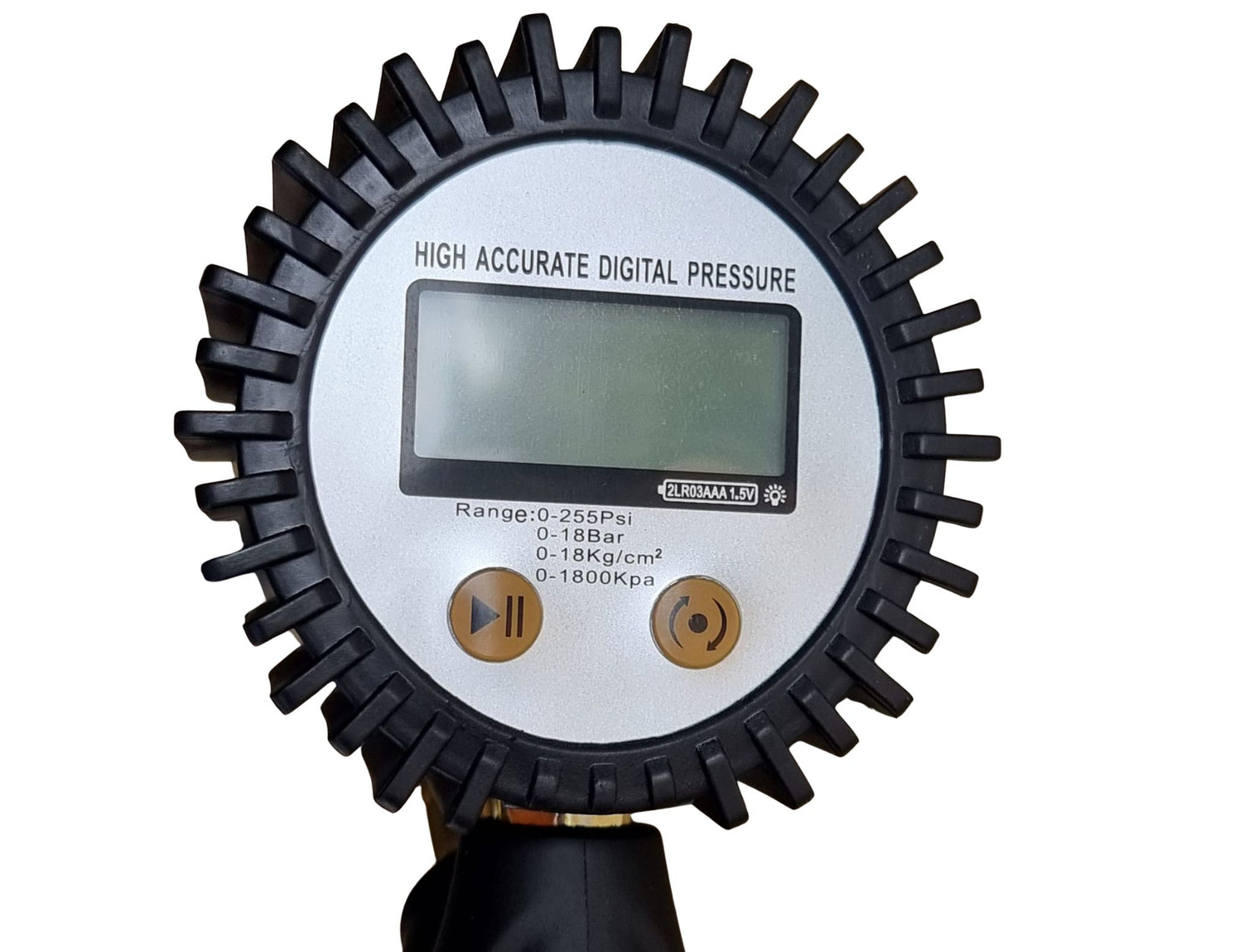 Druckluft Reifenfüller mit digitalem Manometer | Reifendruckprüfer für PKW, LKW, Motorrad, Fahrrad | Messbereich 0-18 Bar / 0-255 PSI