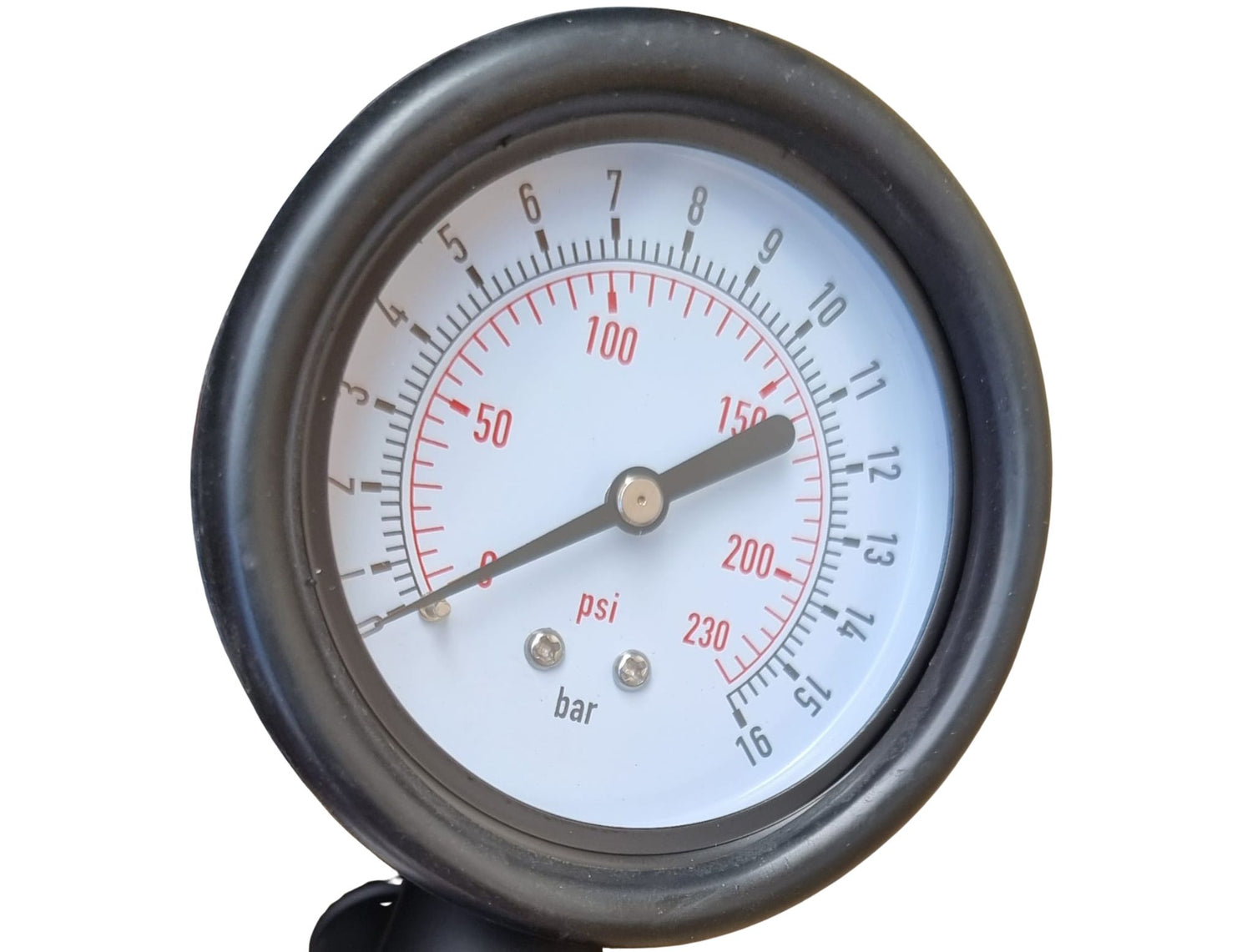 Reifendruckprüfer mit Manometer für PKW, LKW, Motorrad und Fahrrad, Messbereich 0 bis 16 Bar / 0 bis 230 PSI