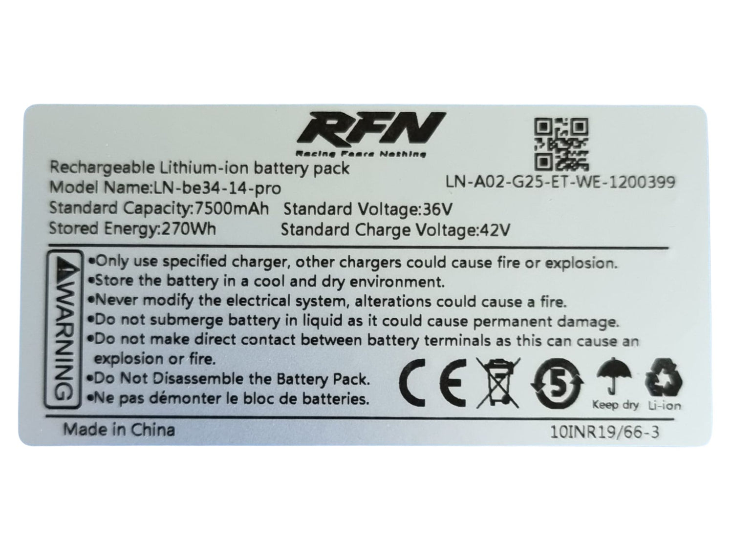 Batterie 36V 7.5AH