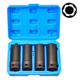 4-teiliges Twist Socket Set – Beschädigte Radschrauben & Felgenschlösser lösen (17–22 mm) B7-8028
