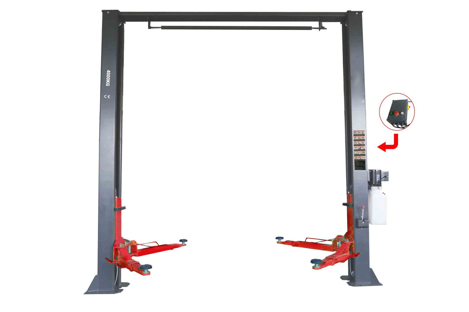 Hebebühne 4T mit manueller Auslösung und Steuerkasten